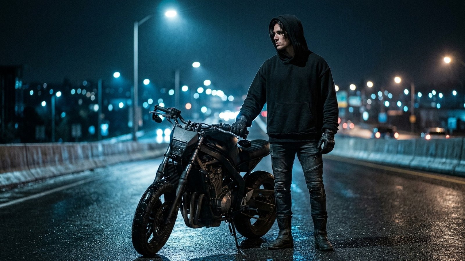 Nocturnal motorcycle street run